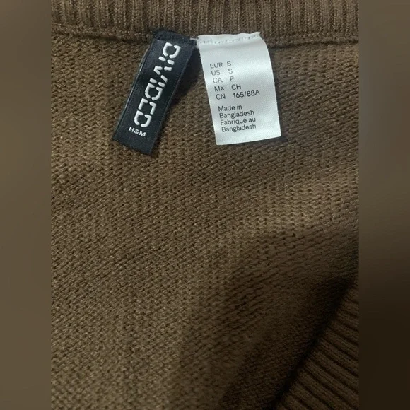 Brown and Cream Argyle Cardigan - Picture 4 of 4